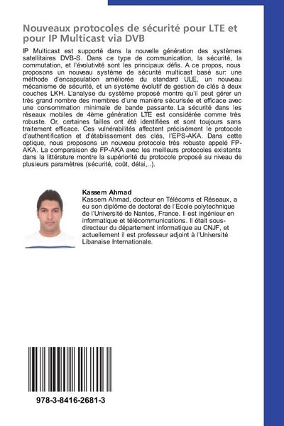 Produktbild: Nouveaux protocoles de s&eacute;curit&eacute; pour LTE et pour IP Multicast via DVB