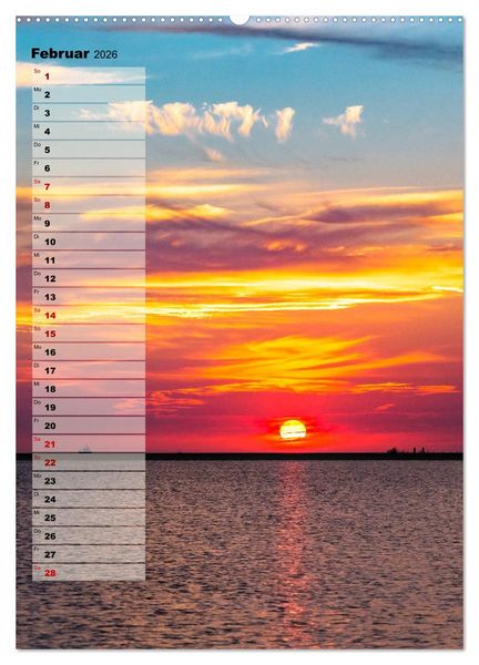 Produktbild: An der See Geburtstagsplaner (Wandkalender 2026 DIN A2 hoch), CALVENDO Monatskalender