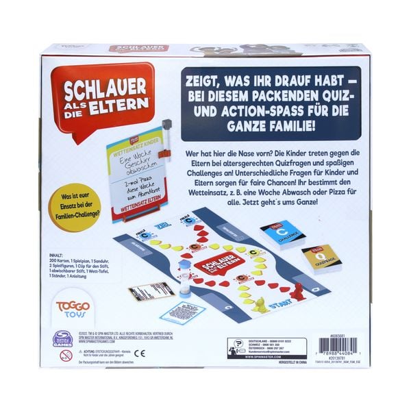 Produktbild: Spin Master Games - Schlauer als die Eltern, spa&szlig;iges Quiz- und Actionspiel, bei dem Kinder gegen Eltern spielen - f&uuml;r 2-6 Spieler ab 8 Jahren