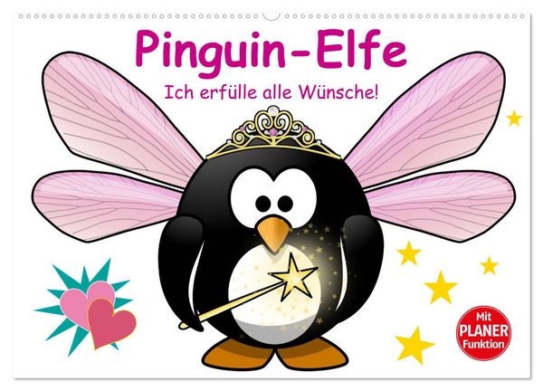 Produktbild: Pinguin-Elfe (Wandkalender 2026 DIN A2 quer), CALVENDO Monatskalender
