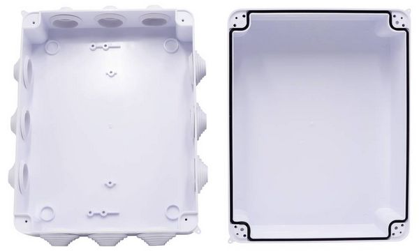 Produktbild: TRU COMPONENTS TC-RA 255x200x120 TC-10239068 Installations-Geh&auml;use ABS Kunststoff Wei&szlig; 1St.