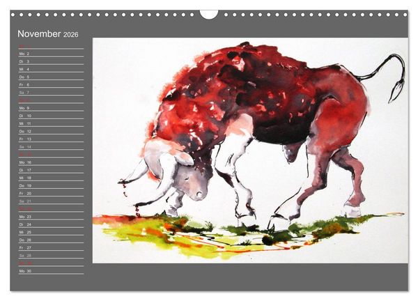 Produktbild: Sternbild Stier (Wandkalender 2026 DIN A3 quer), CALVENDO Monatskalender