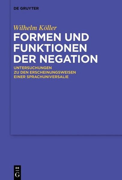 Produktbild: Formen und Funktionen der Negation