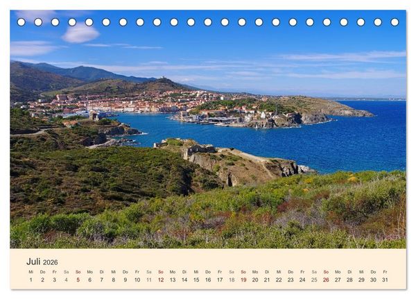 Produktbild: Cote Vermeille - Wo die Pyren&auml;en das Meer k&uuml;ssen (Tischkalender 2026 DIN A5 quer), CALVENDO Monatskalender