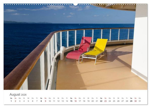 Produktbild: Kreuzfahrten 2026 (Wandkalender 2026 DIN A2 quer), CALVENDO Monatskalender