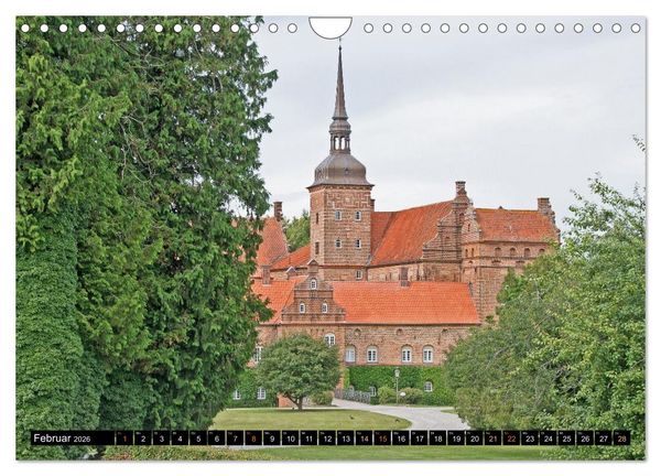 Produktbild: Schl&ouml;sser in D&auml;nemark (Wandkalender 2026 DIN A4 quer), CALVENDO Monatskalender