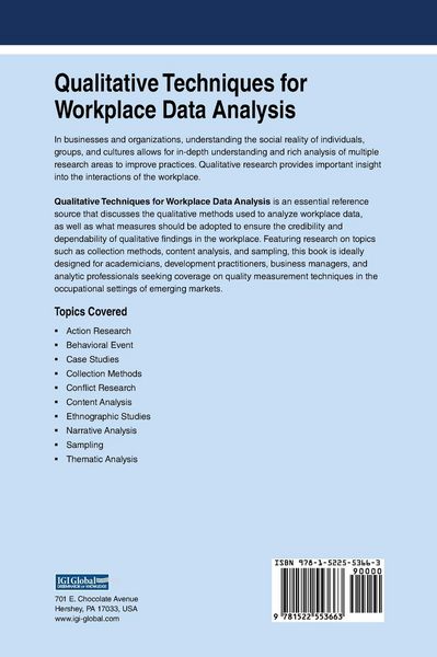 Produktbild: Qualitative Techniques for Workplace Data Analysis