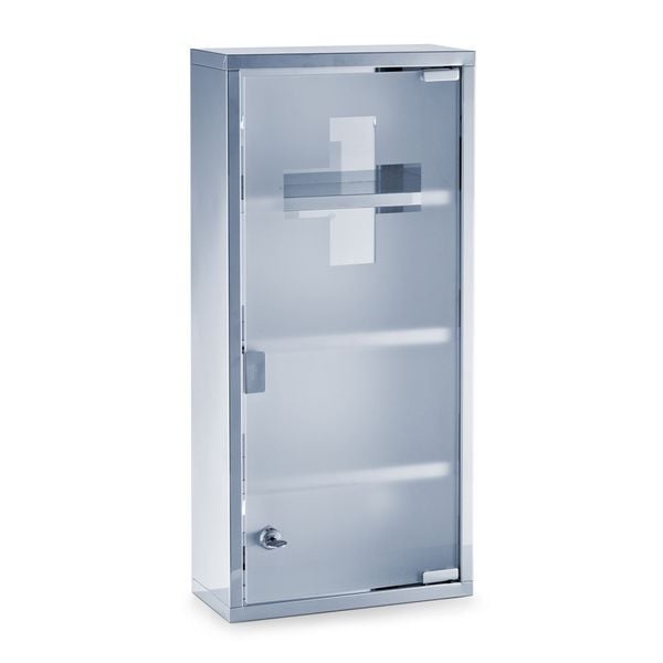 HTI-Living Medizinschrank, Edelstahl Medizinschrank, Edelstahl