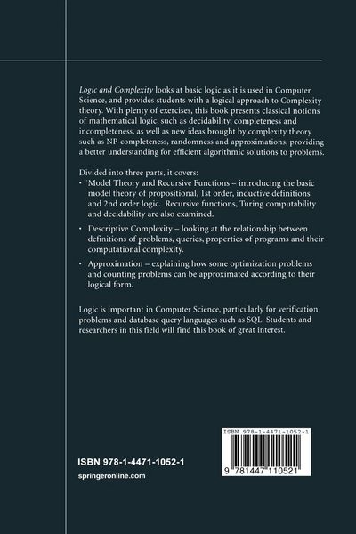 Produktbild: Logic and Complexity