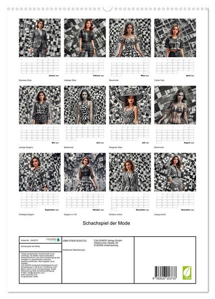 Produktbild: Schachspiel der Mode (hochwertiger Premium Wandkalender 2026 DIN A2 hoch), Kunstdruck in Hochglanz