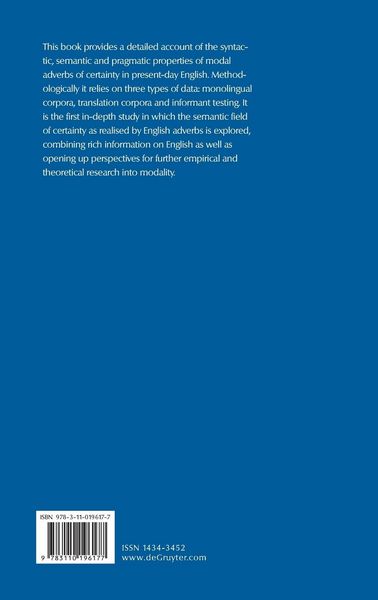 Produktbild: The Semantic Field of Modal Certainty