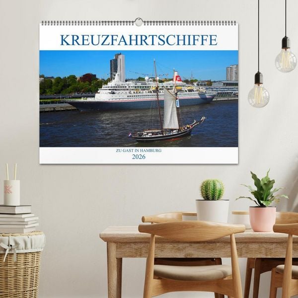 Produktbild: Kreuzfahrtschiffe zu Gast in Hamburg (Wandkalender 2026 DIN A2 quer), CALVENDO Monatskalender