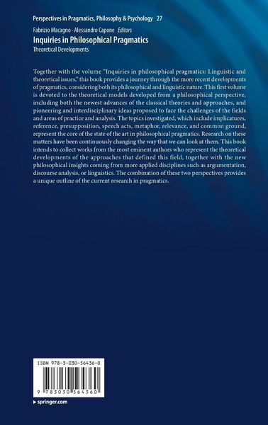 Produktbild: Inquiries in Philosophical Pragmatics