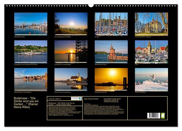 Produktbild: Bodensee - "Die D&ouml;rfer sind wie ein Garten ..." (Rainer Maria Rilke) (Wandkalender 2026 DIN A2 quer), CALVENDO Monatskalender