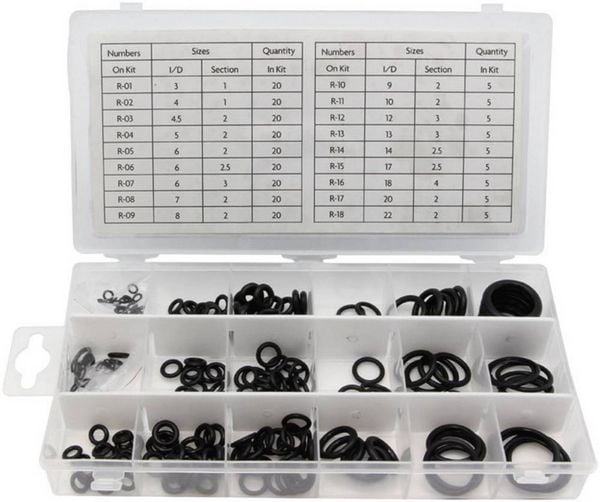 Produktbild: Toolland HAS02 O-Ring Sortiment Inhalt 225 Teile