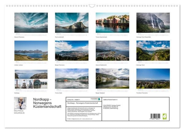 Produktbild: Nordkapp - Norwegens K&uuml;stenlandschaft (Wandkalender 2026 DIN A2 quer), CALVENDO Monatskalender