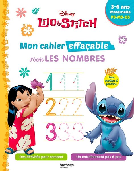 Produktbild: Lilo & Stitch : mon cahier effa&ccedil;able : j'&eacute;cris les nombres