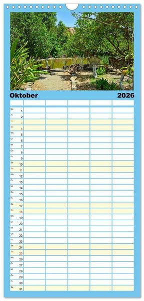 Produktbild: Familienplaner 2026 - Kretas Wilder Westen mit 5 Spalten (Wandkalender, 21 x 45 cm) CALVENDO