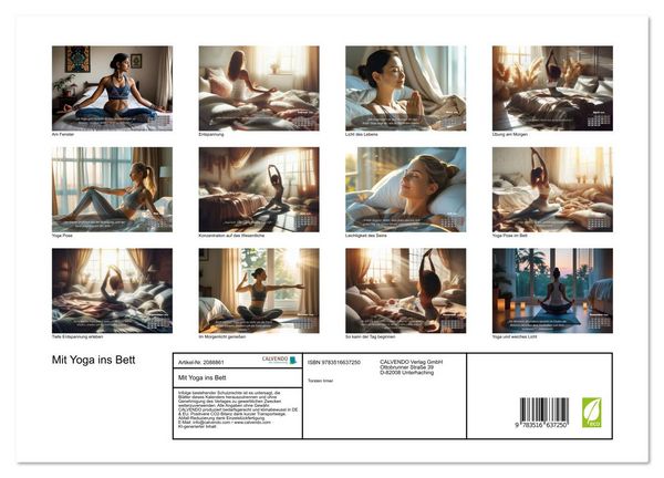 Produktbild: Mit Yoga ins Bett (Wandkalender 2026 DIN A3 quer), CALVENDO Monatskalender
