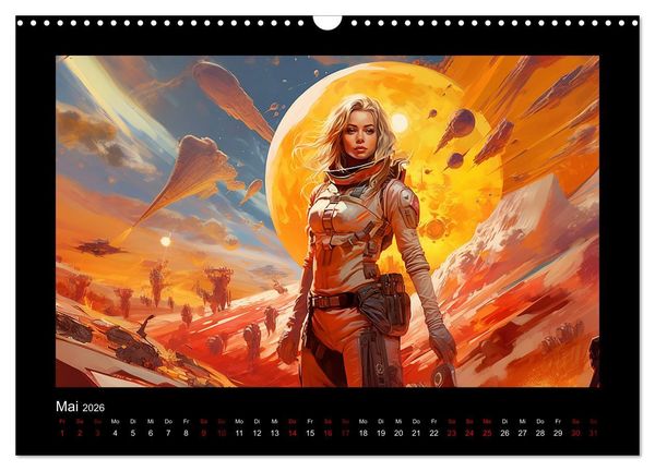 Produktbild: Amazonen im All (Wandkalender 2026 DIN A3 quer), CALVENDO Monatskalender