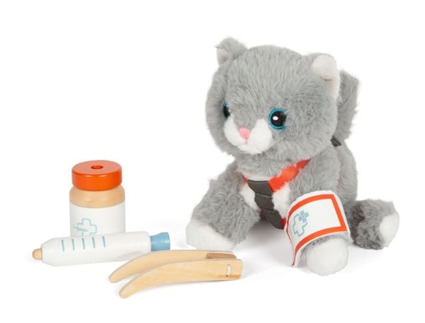 Produktbild: Katze mit Tasche und Pflege-Set