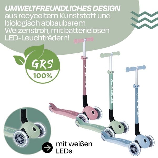 Produktbild: GLOBBER PRIMO FOLDABLE LIGHTS ECO pistaz