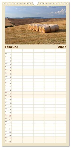 Produktbild: Familienplaner 2027 - Crete Senesi - Highlights einer einzigartigen Region mit 5 Spalten (Wandkalender, 21 x 45 cm) CALVENDO