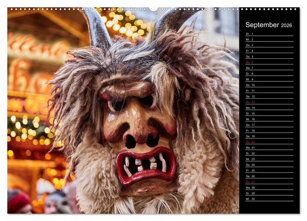 Produktbild: Krampus Kalender 2026 (Wandkalender 2026 DIN A2 quer), CALVENDO Monatskalender
