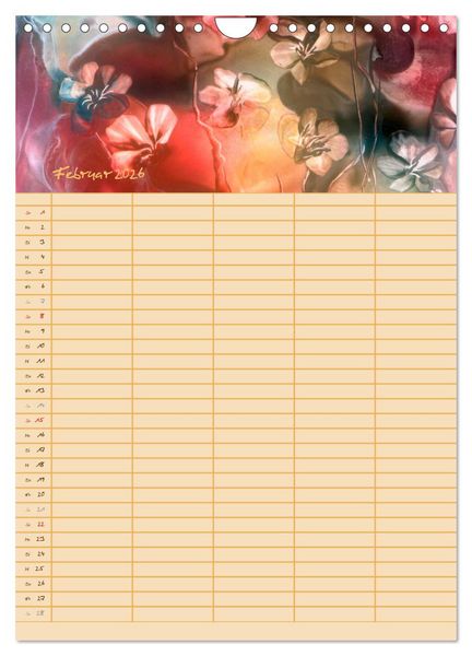 Produktbild: Bl&uuml;tenzauber - Familienplaner 2026 (Wandkalender 2026 DIN A4 hoch), CALVENDO Monatskalender