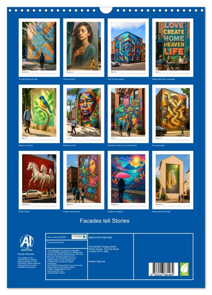 Produktbild: Facades tell Stories (Wall Calendar 2026 DIN A3 portrait), CALVENDO 12 Month Wall Calendar