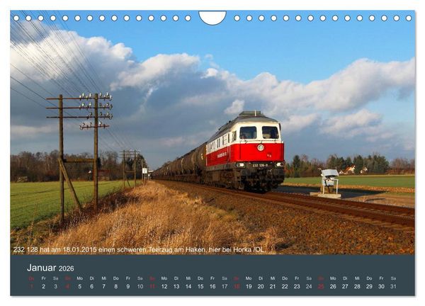 Produktbild: Mit Diesellokomotiven quer durch die Lausitz - 2026 (Wandkalender 2026 DIN A4 quer), CALVENDO Monatskalender