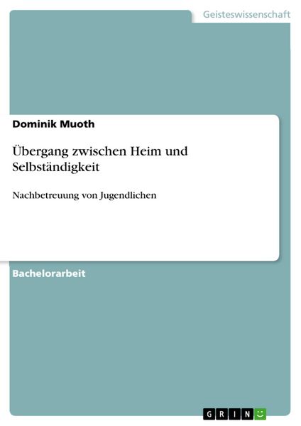 Produktbild: &Uuml;bergang zwischen Heim und Selbst&auml;ndigkeit