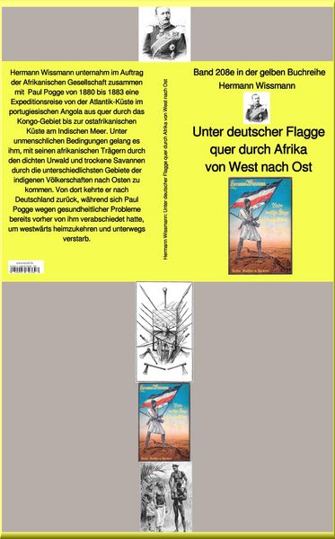 Produktbild: Unter deutscher Flagge quer durch Afrika von West nach Ost - Band 208e in der gelben Buchreihe - bei J&uuml;rgen Ruszkowski