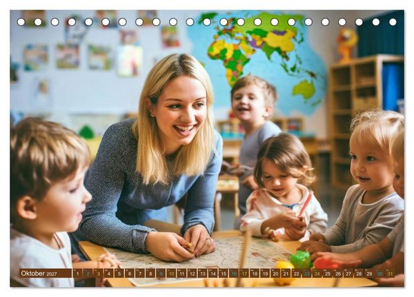 Produktbild: Traumberuf - Erzieher:innen in der Kinderkrippe (Tischkalender 2027 DIN A5 quer), CALVENDO Monatskalender