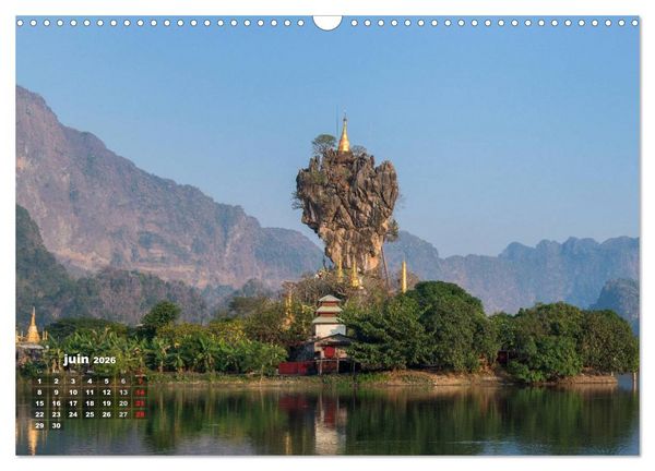 Produktbild: BIRMANIE MYANMAR (Calendrier mural 2026 DIN A3 vertical), CALVENDO calendrier mensuel