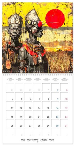 Produktbild: Colorful Raw Art (Wall Calendar 2026 12 &times; 12 Inch) CALVENDO 12 Month Wall Calendar