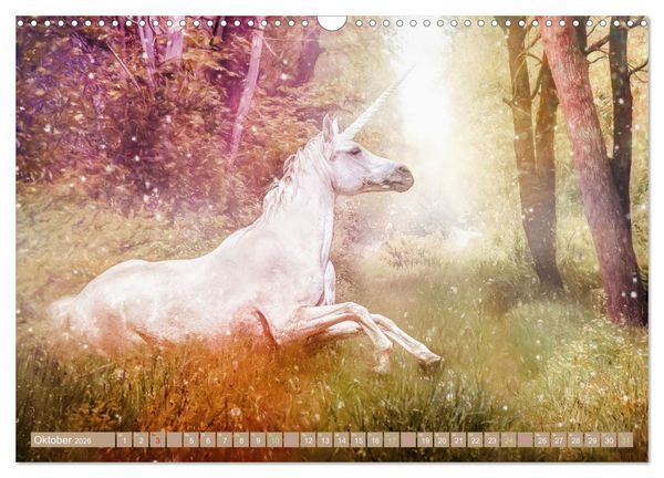 Produktbild: Einhorn Zauber - anmutige Einhornbilder (Wandkalender 2026 DIN A3 quer), CALVENDO Monatskalender