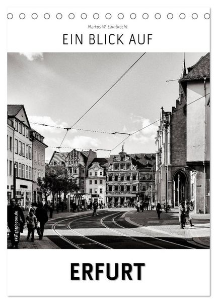 Produktbild: Ein Blick auf Erfurt (Tischkalender 2026 DIN A5 hoch), CALVENDO Monatskalender