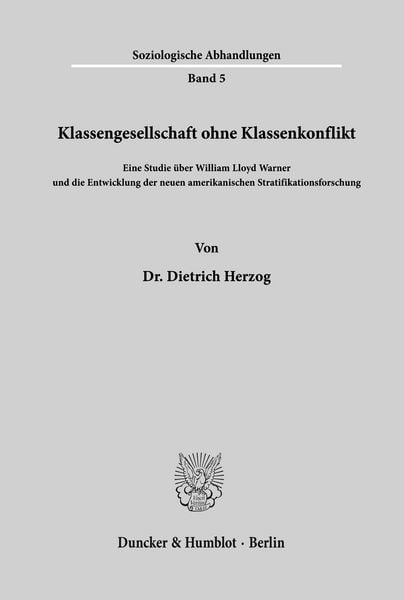 Produktbild: Klassengesellschaft ohne Klassenkonflikt.