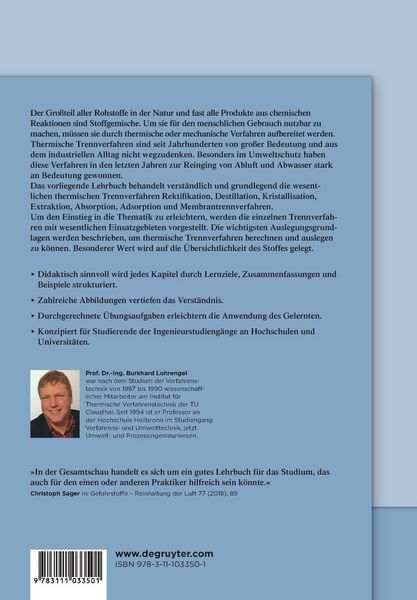 Produktbild: Thermische Trennverfahren