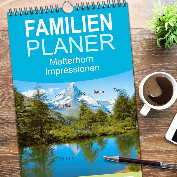 Produktbild: Familienplaner 2026 - MATTERHORN Impressionen mit 5 Spalten (Wandkalender, 21 x 45 cm) CALVENDO