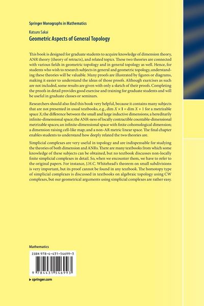 Produktbild: Geometric Aspects of General Topology