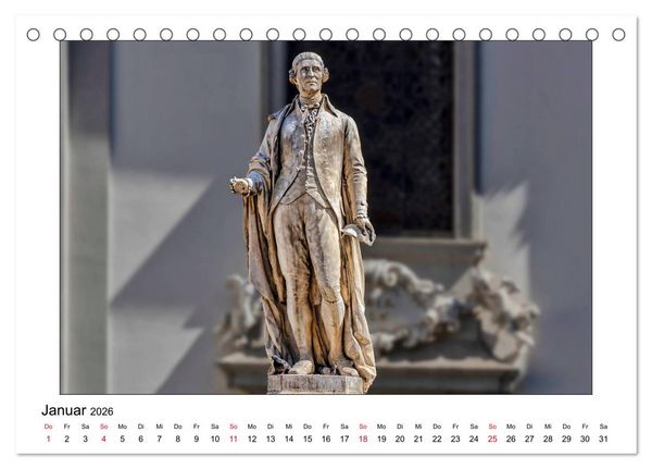 Produktbild: Komponisten-Denkm&auml;ler in Wien (Tischkalender 2026 DIN A5 quer), CALVENDO Monatskalender