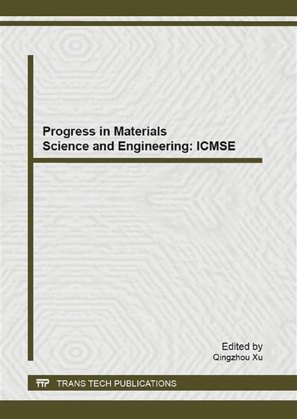 Produktbild: Progress in Materials Science and Engineering: ICMSE 2013