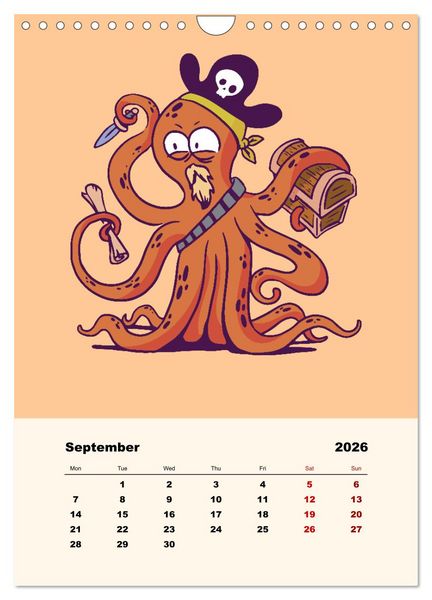 Produktbild: The Funny Pirates (Wall Calendar 2026 DIN A4 portrait), CALVENDO 12 Month Wall Calendar