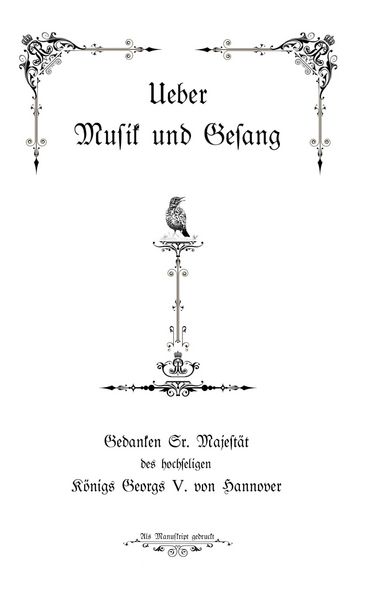 Produktbild: Ueber Musik und Gesang