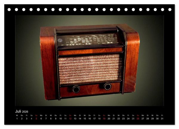 Produktbild: Dampfradios - Antike Radios mit Patina (Tischkalender 2026 DIN A5 quer), CALVENDO Monatskalender