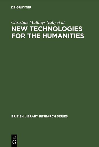 Produktbild: New Technologies for the Humanities
