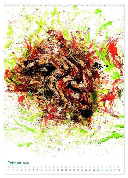 Produktbild: Farbakte - Action Paintings (Wandkalender 2026 DIN A2 hoch), CALVENDO Monatskalender
