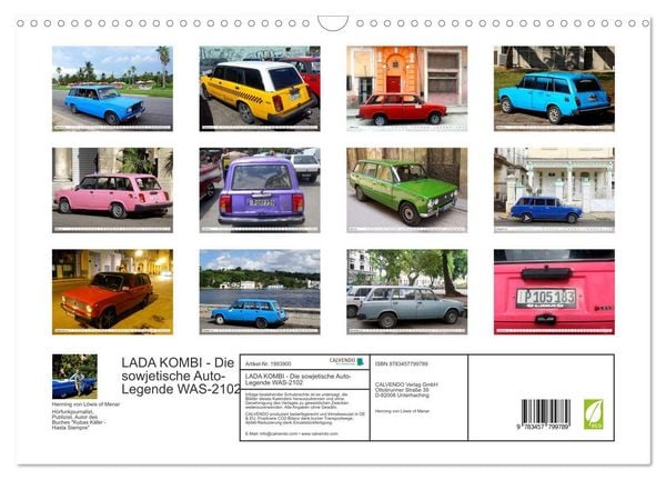 Produktbild: LADA KOMBI - Die sowjetische Auto-Legende WAS-2102 (Wandkalender 2026 DIN A3 quer), CALVENDO Monatskalender